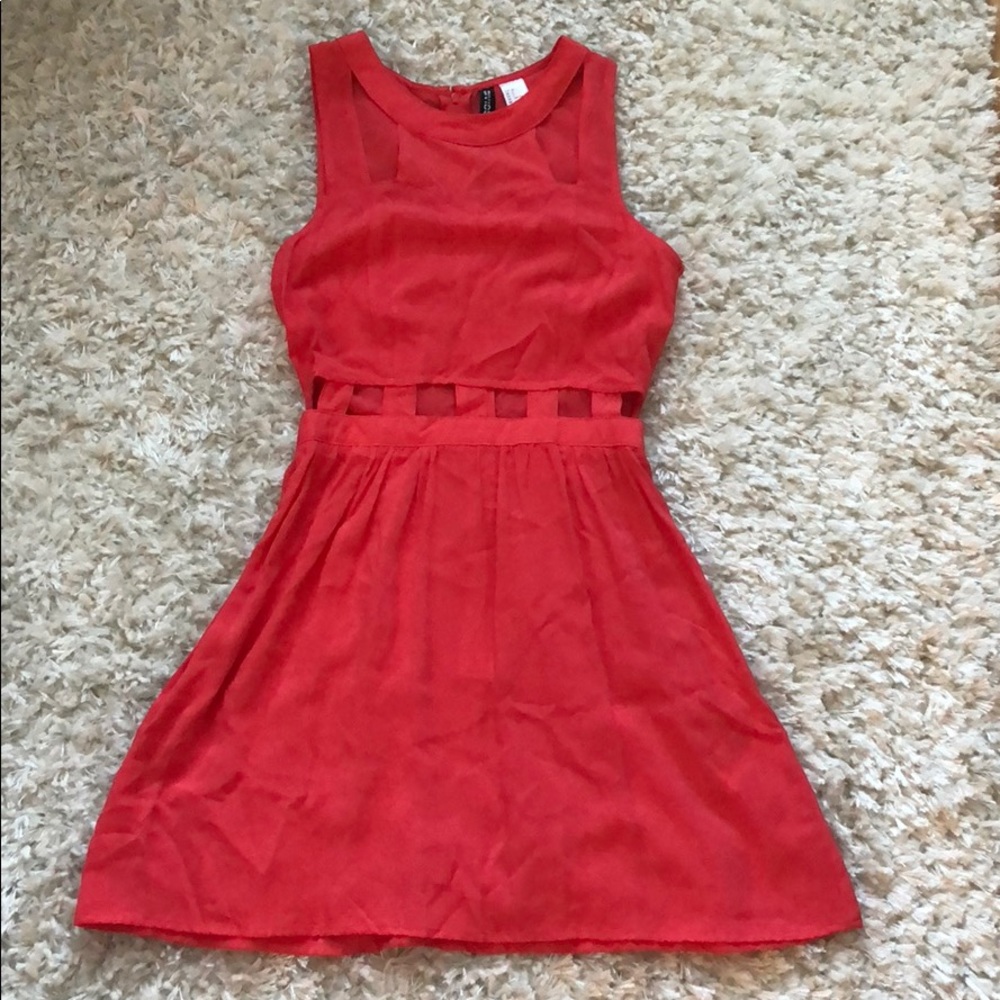 Hot pink mini dress